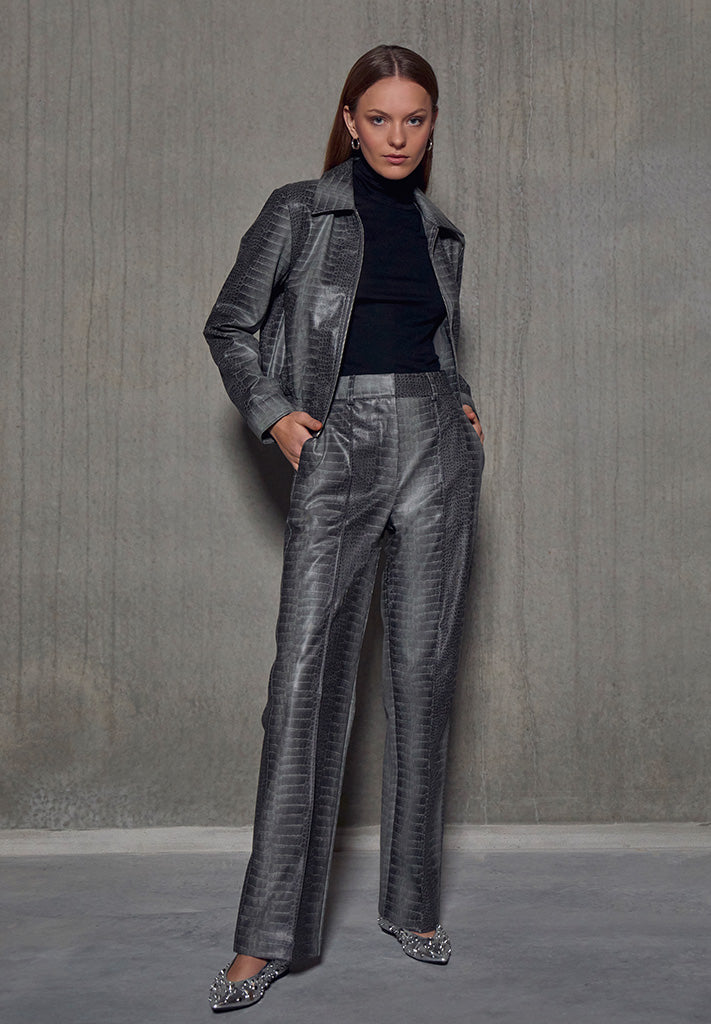 Minus MSLilu Pants Pant 148P Gunmetal Snake Print