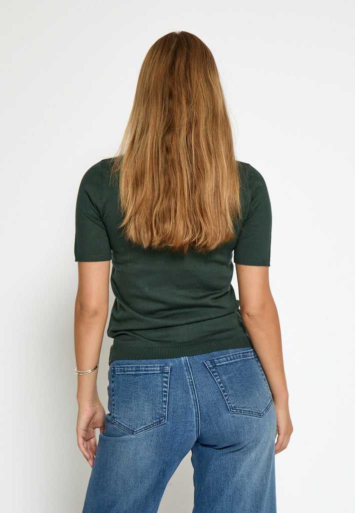 Minus MSLima Roll Neck Knit T-Shirt 4112 Jungle Green