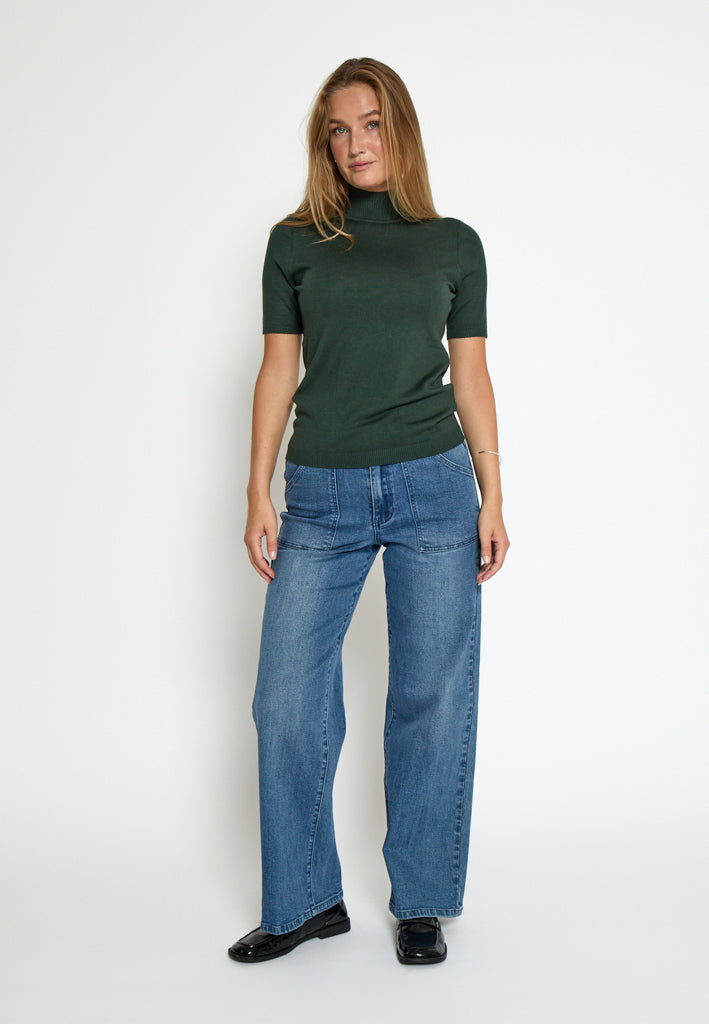 Minus MSLima Roll Neck Knit T-Shirt 4112 Jungle Green