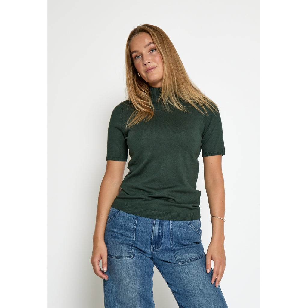 Minus MSLima Roll Neck Knit T-Shirt 4112 Jungle Green