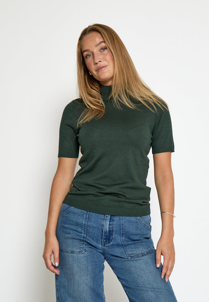 Minus MSLima Roll Neck Knit T-Shirt 4112 Jungle Green