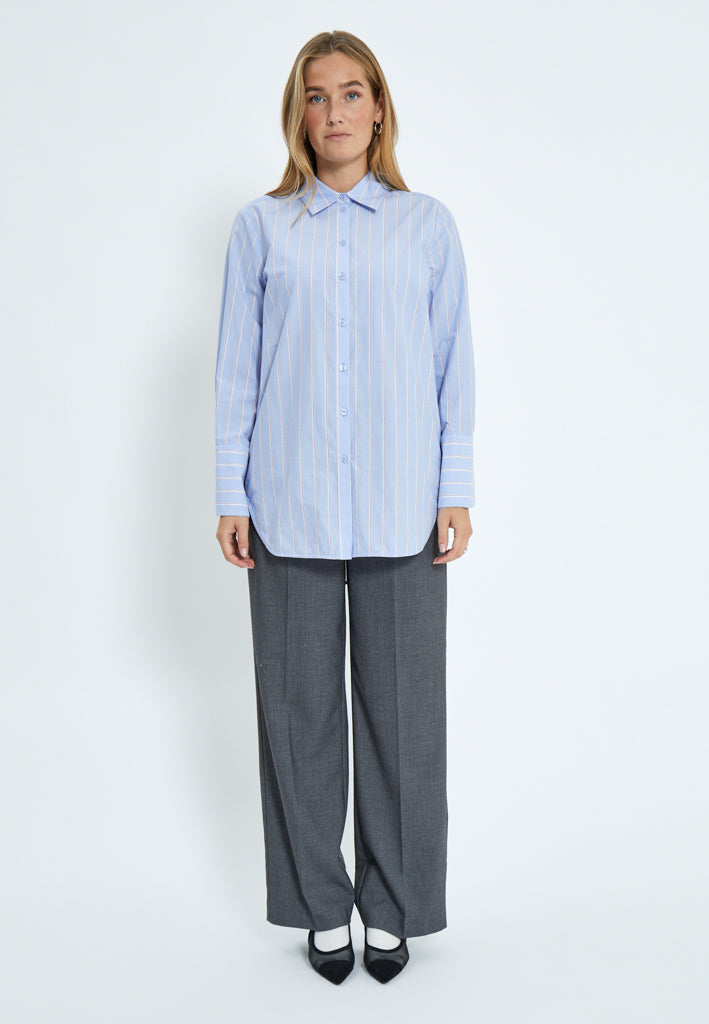 Minus MSLiora Oversize Shirt Shirt 1043 Citadel Blue
