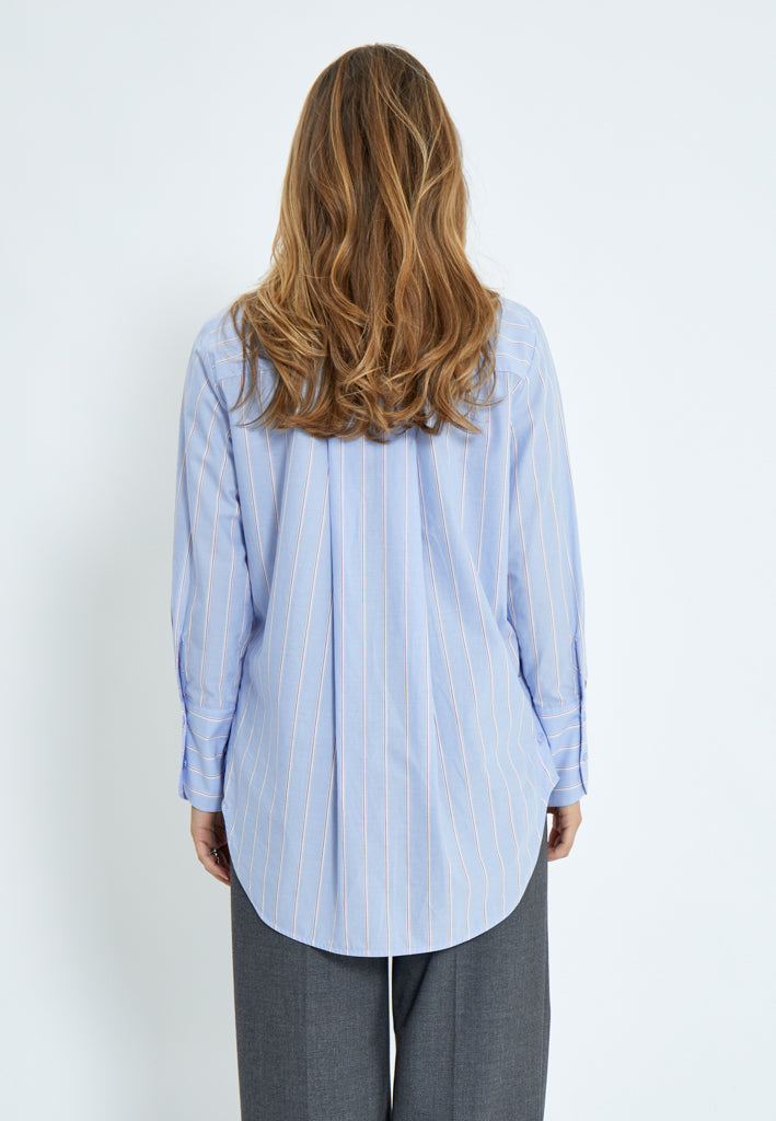Minus MSLiora Oversize Shirt Shirt 1043 Citadel Blue