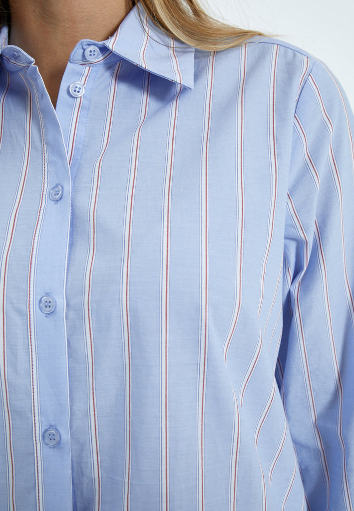 Minus MSLiora Oversize Shirt Shirt 1043 Citadel Blue