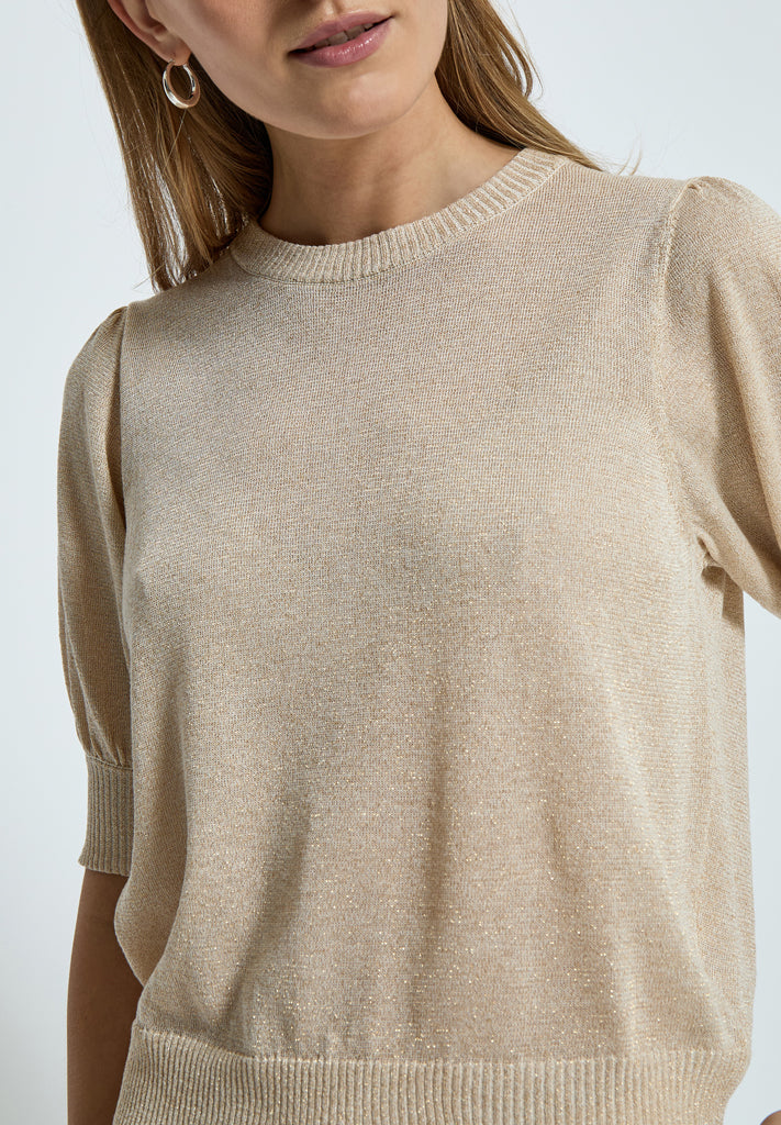 Minus MSLiva Metallic Pullover T-Shirt 348MET Medal gold Metallic