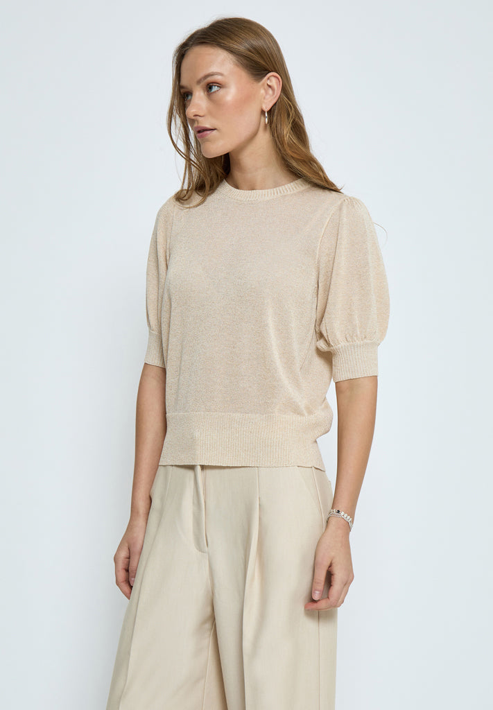 Minus MSLiva Metallic Pullover T-Shirt 348MET Medal gold Metallic