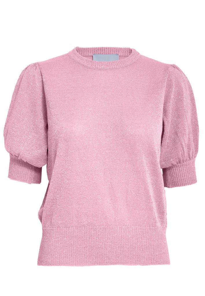 Minus MSLiva Metallic Pullover T-Shirt 4019MET Prism Pink Metal.