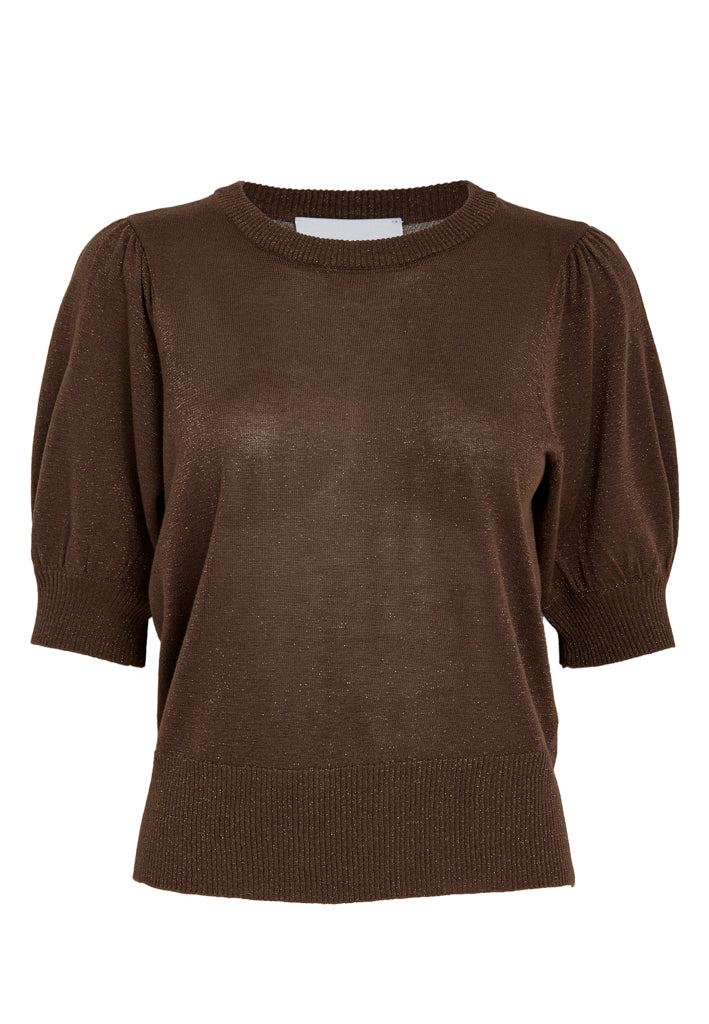 Minus MSLiva Metallic Pullover T-Shirt 5065MET Chestnut Metal