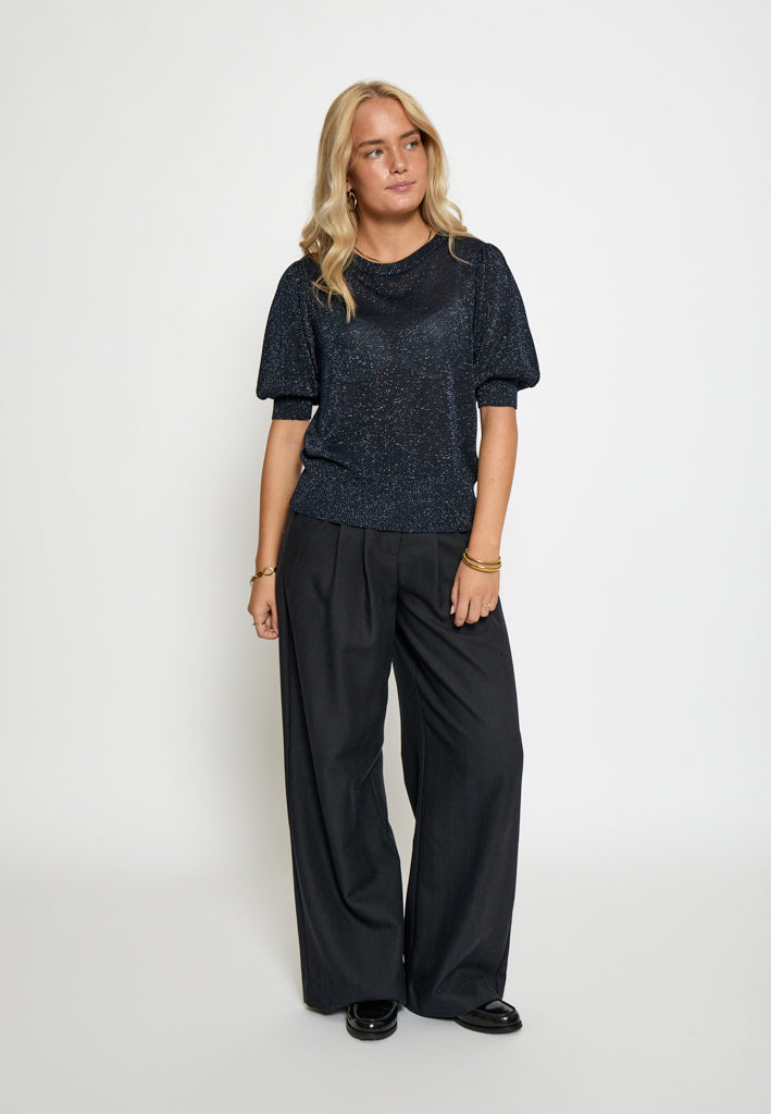 Minus MSLiva Metallic Pullover T-Shirt 5270MET Black iris Metal.
