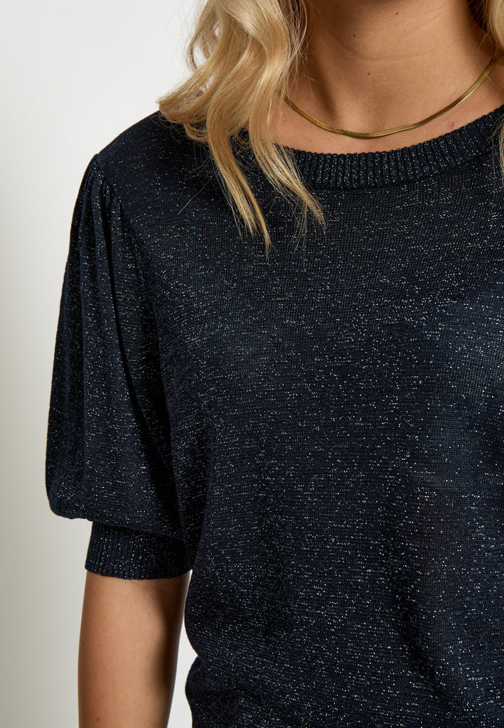 Minus MSLiva Metallic Pullover T-Shirt 5270MET Black iris Metal.