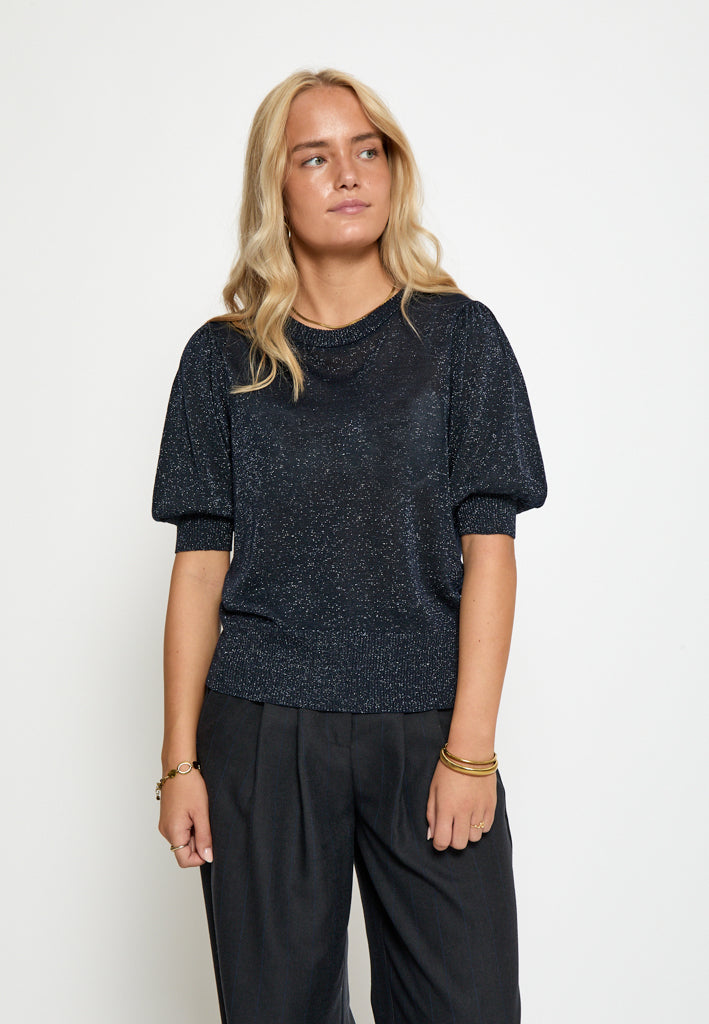 Minus MSLiva Metallic Pullover T-Shirt 5270MET Black iris Metal.
