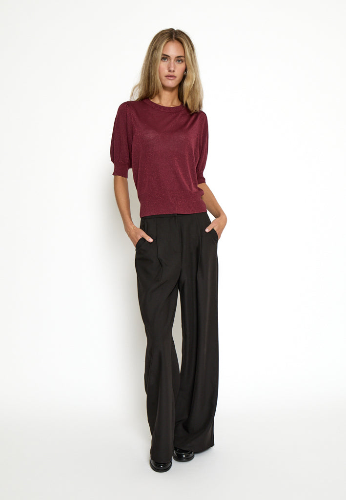 Minus MSLiva Metallic Pullover T-Shirt 7042MET Cordovan Met.