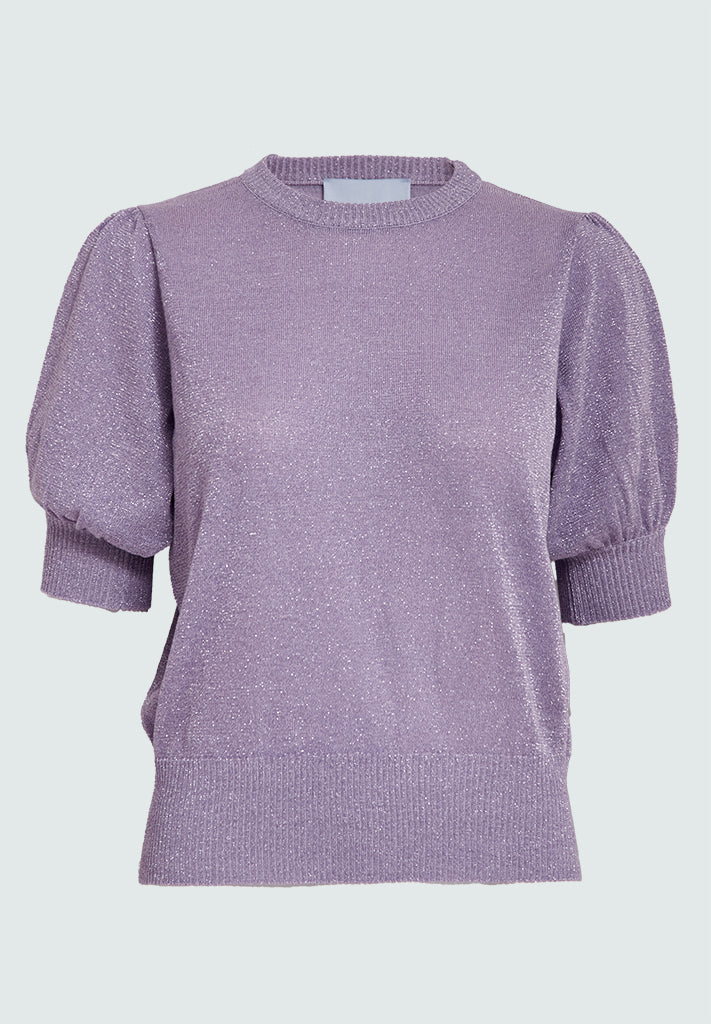 Minus MSLiva Metallic Pullover T-Shirt 7140MET PASTEL LILAC MET