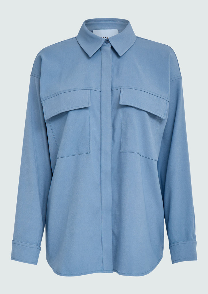 Minus MSLivina Oversize Shirt Shirt 1043 Citadel Blue