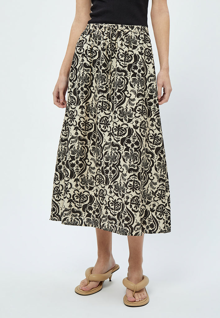 Minus MSLizia Midi Skirt Skirt 9015P Sand Gray Print