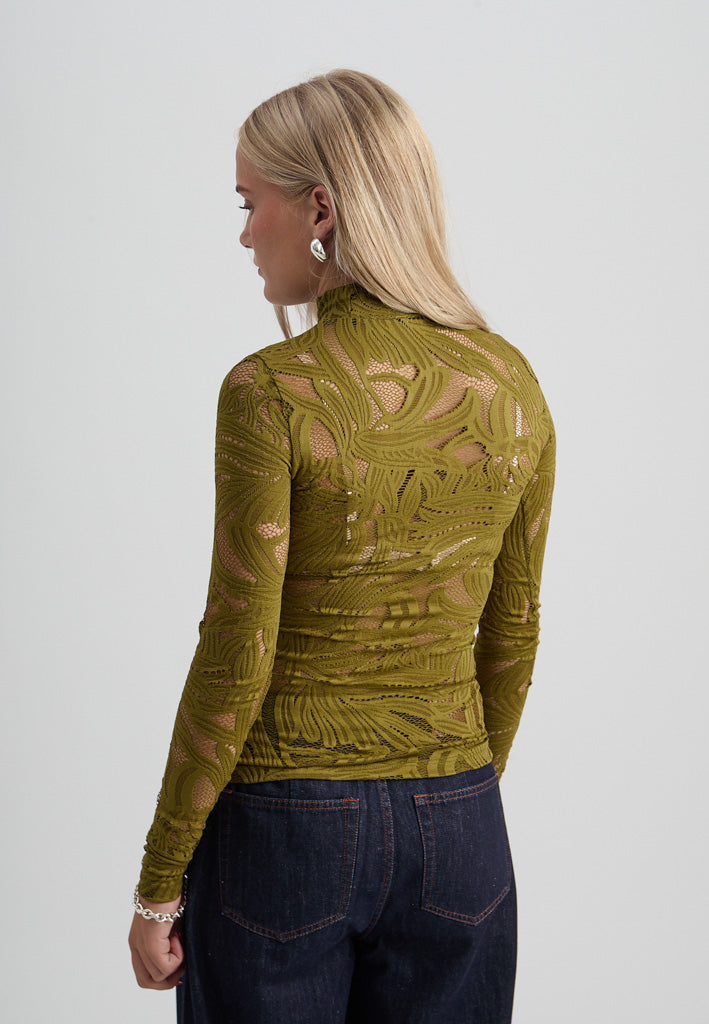 Minus MSLovena Long Sleeve Top Top 449 Fir Green