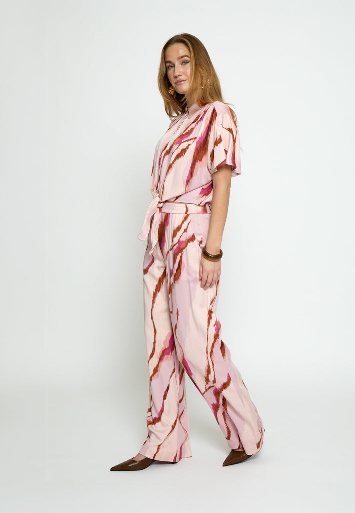 Minus MSLuana Mid Waist Pant Pant 4652P Desert Coral Print