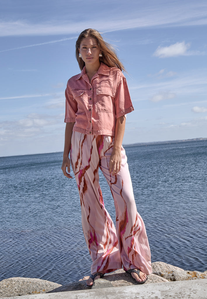 Minus MSLuana Mid Waist Pant Pant 4652P Desert Coral Print