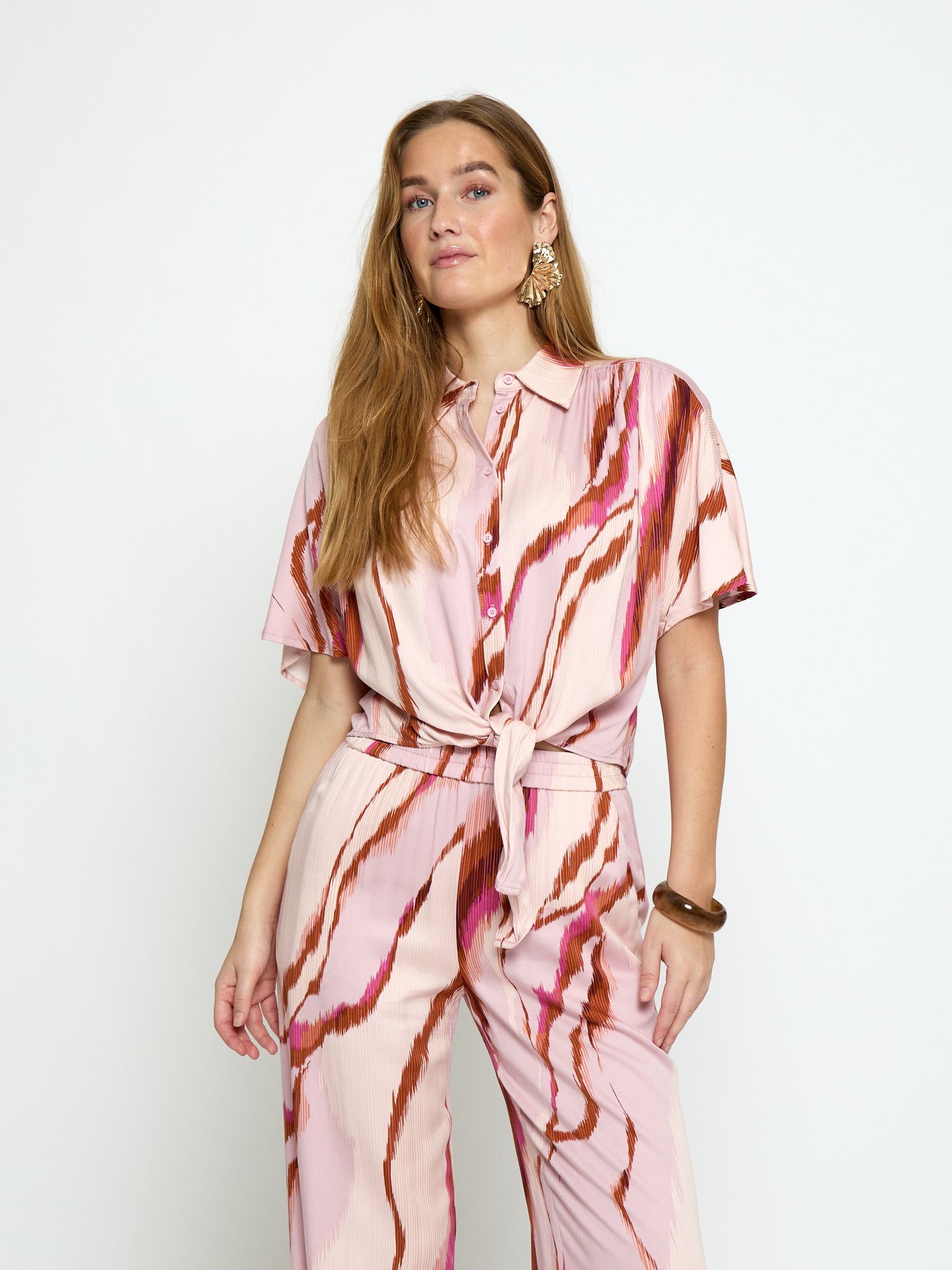 Minus MSLuana Shirt Shirt 4652P Desert Coral Print