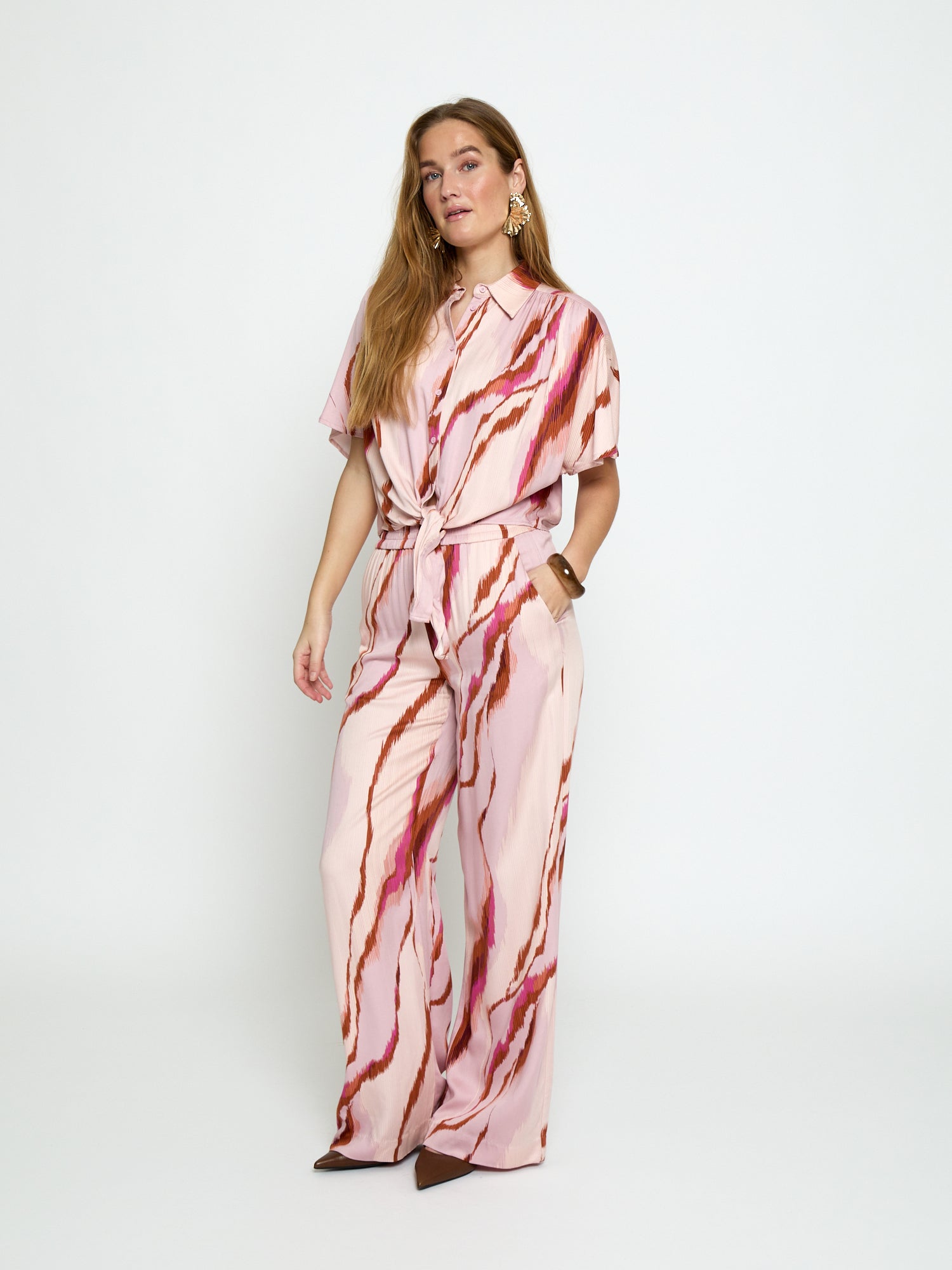 Minus MSLuana Shirt Shirt 4652P Desert Coral Print