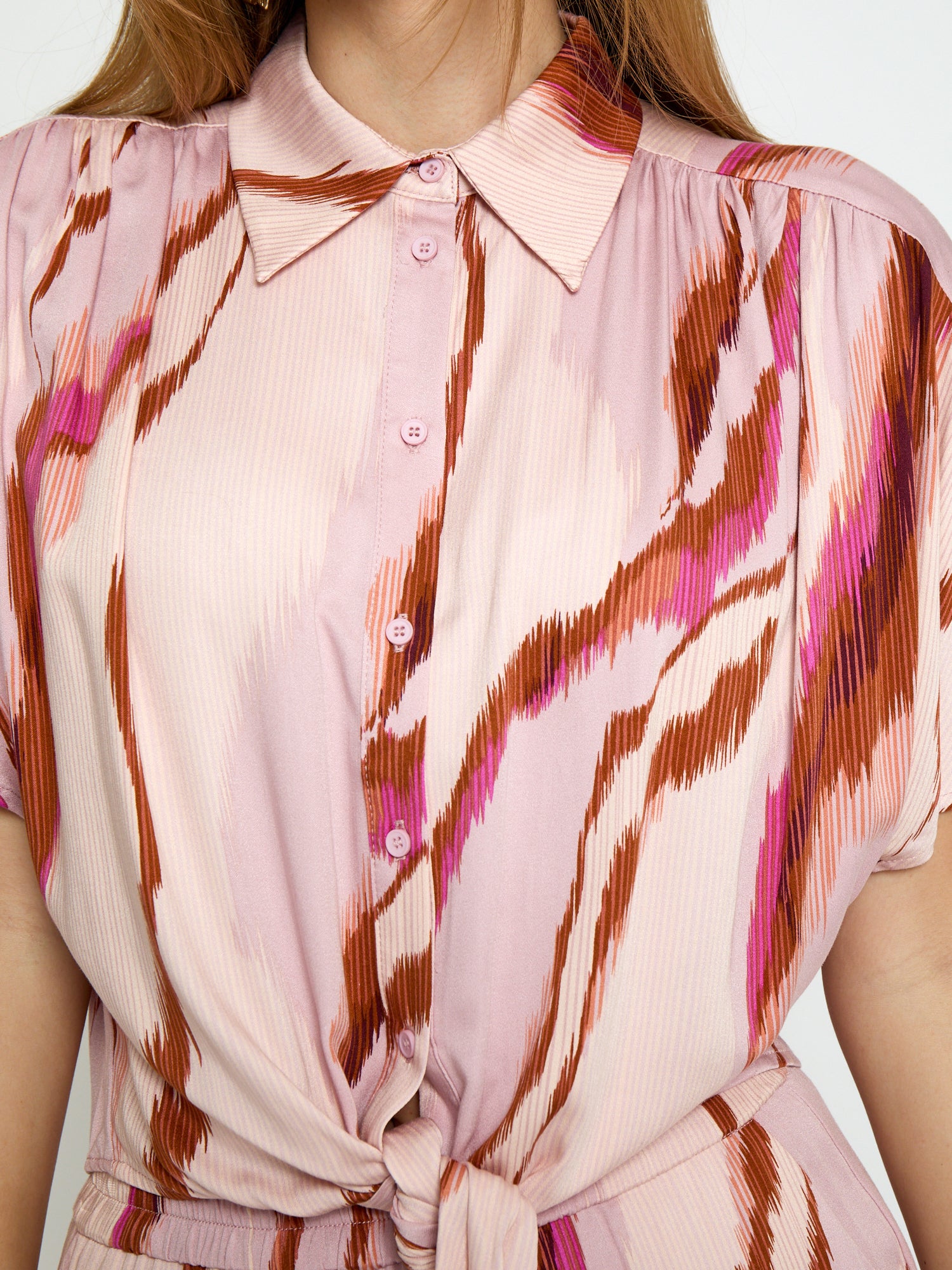 Minus MSLuana Shirt Shirt 4652P Desert Coral Print