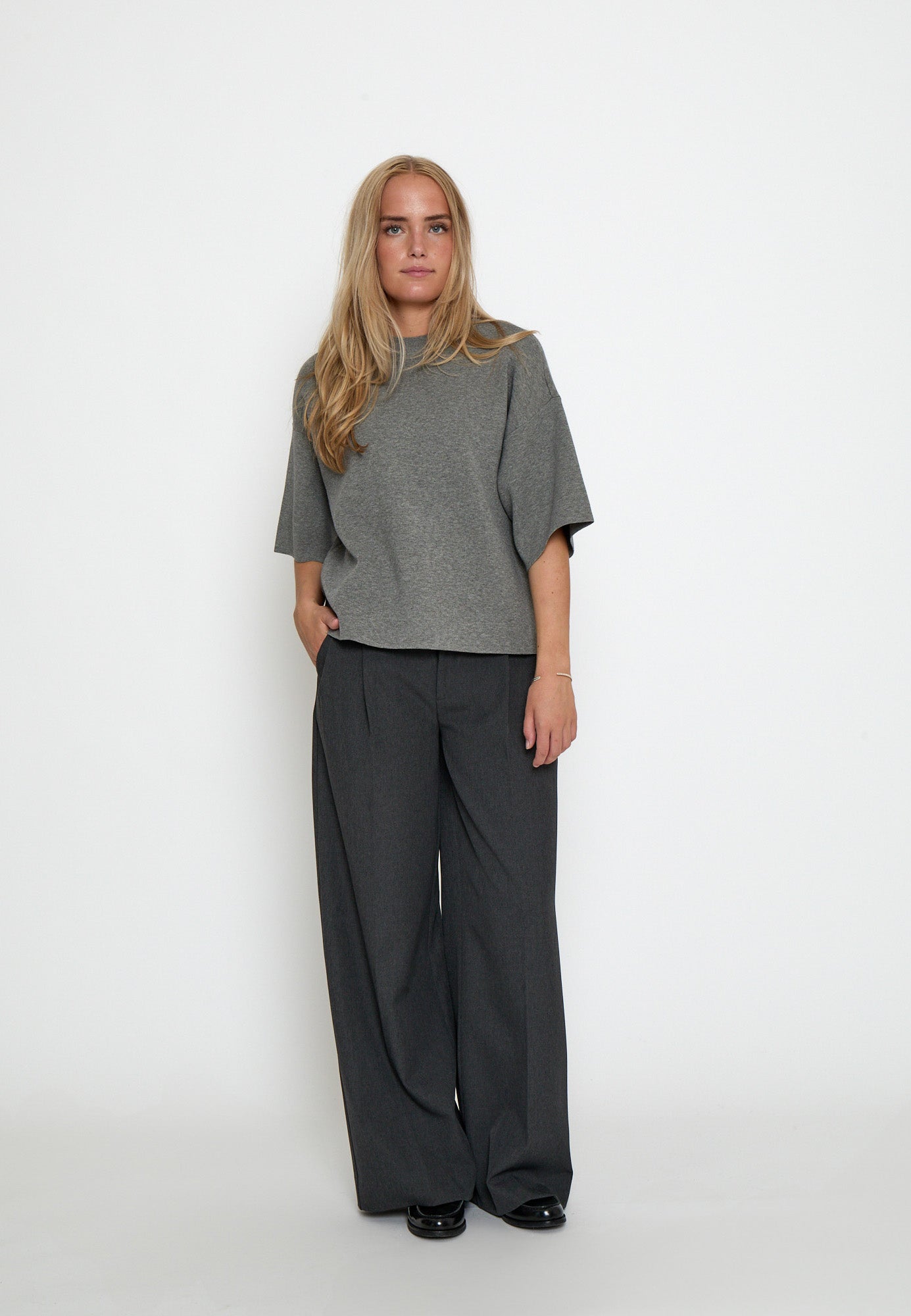 Minus MSLupi Knit T-Shirt T-Shirt 148M Gunmetal Melange