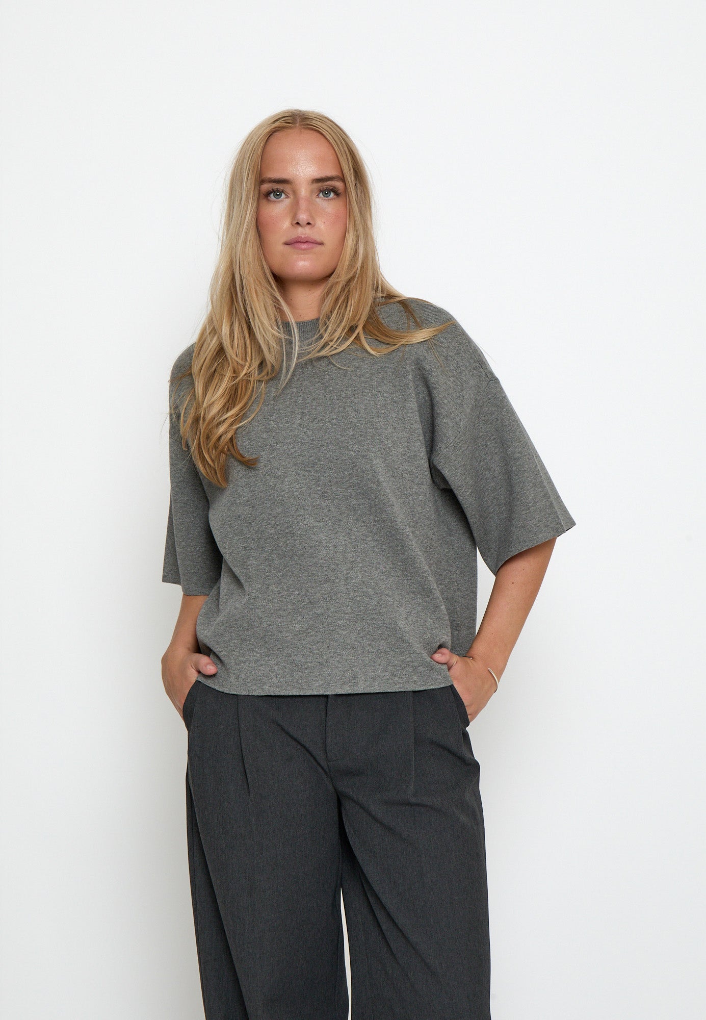 Minus MSLupi Knit T-Shirt T-Shirt 148M Gunmetal Melange