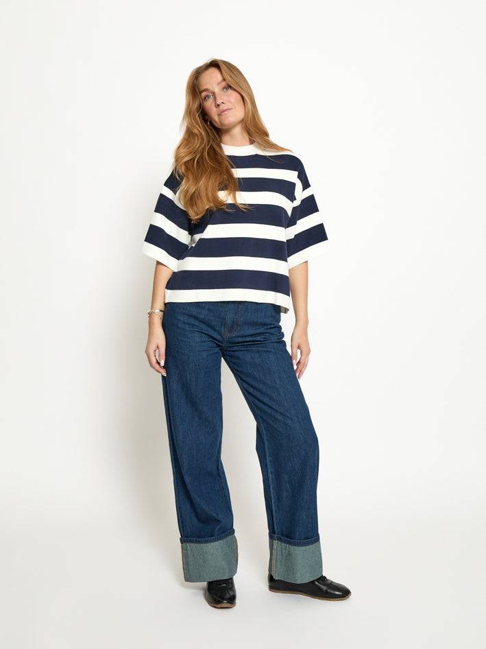 Minus MSLupi Knit T-Shirt T-Shirt 2994S SKY CAPTAIN STRIPE