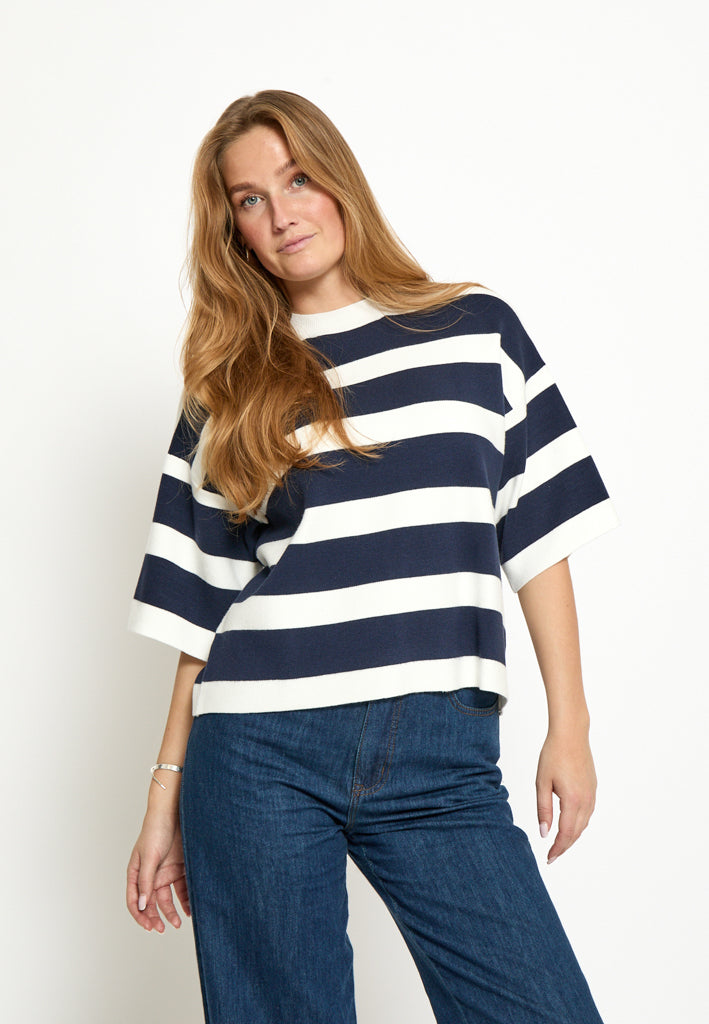 Minus MSLupi Knit T-Shirt T-Shirt 2994S SKY CAPTAIN STRIPE