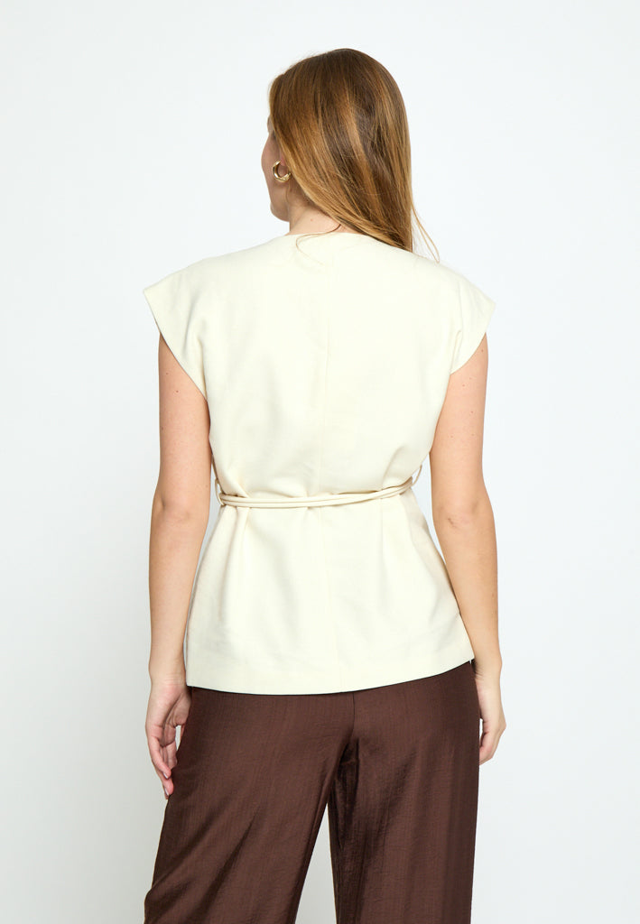 Minus MSMaja Vest Vest 235 Cloud Dancer