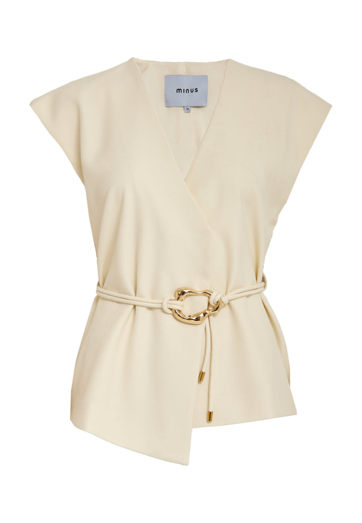 Minus MSMaja Vest Vest 235 Cloud Dancer