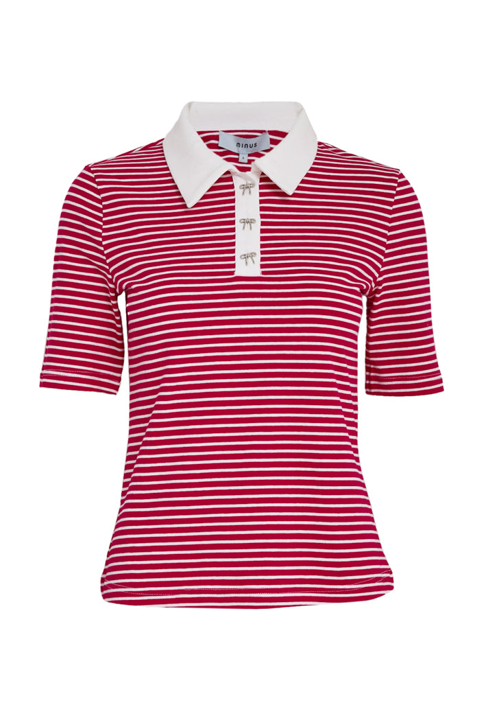 Minus MSMalle Polo T-Shirt T-Shirt 4620S High Risk Red Stripe