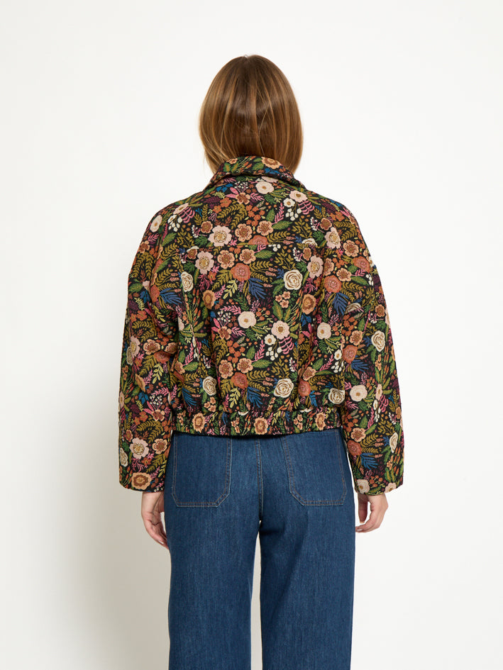 Minus MSMeg Jacket Jacket 9041P Black Flower Print