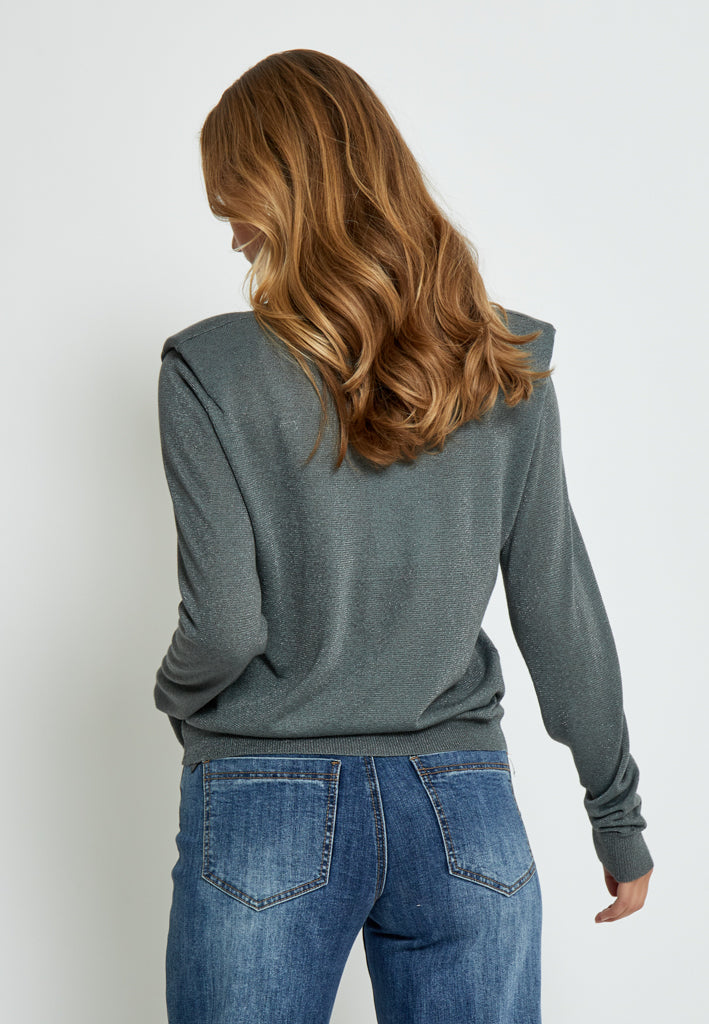 Minus MSMekira Knit Pullover Pullover 148MET Gunmetal Metallic