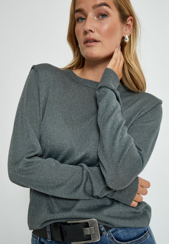 Minus MSMekira Knit Pullover Pullover 148MET Gunmetal Metallic
