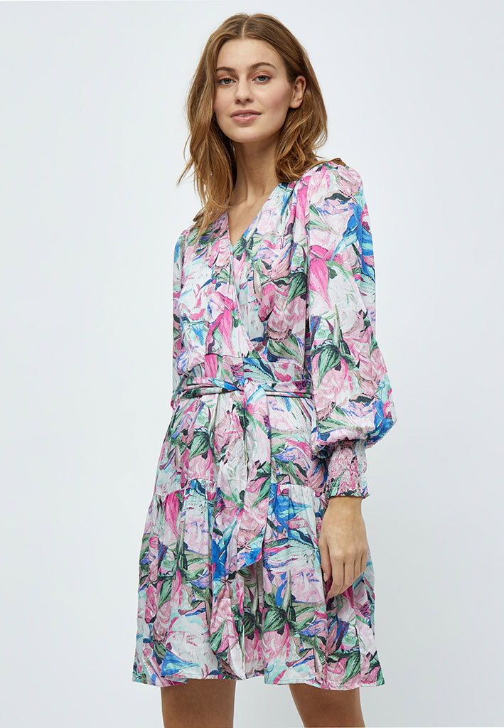 Minus MSMercy Short Dress Dress 7211P Super Pink Print