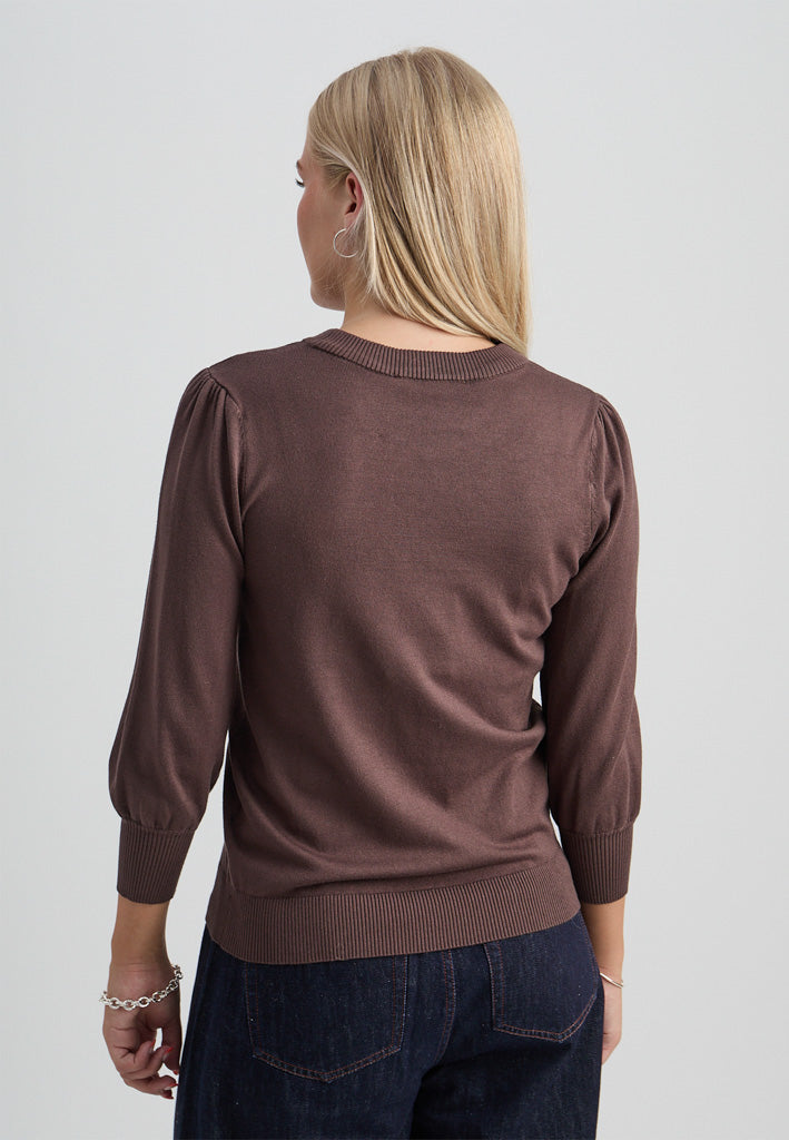 Minus MSMersin Knit Pullover Pullover 5618 Bracken Brown