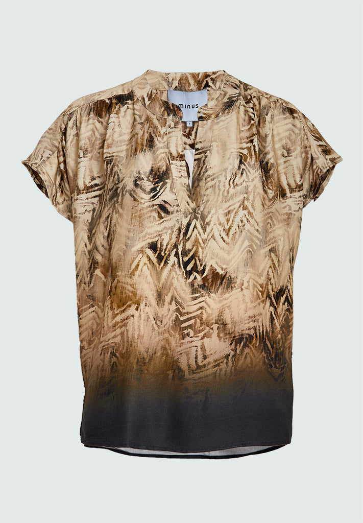 Minus MSMilena Blouse Blouse 9015P Sand Gray Print