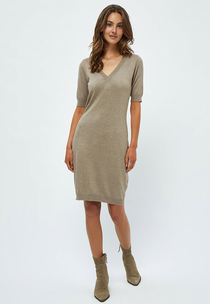 Minus MSMilla Knit Dress Dress 399 Wood Smoke Melange