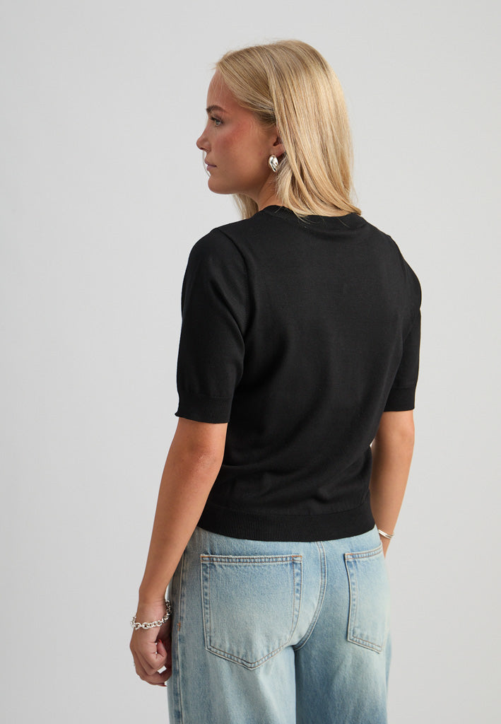 Minus MSMilla Knit T-Shirt T-Shirt 100 Black
