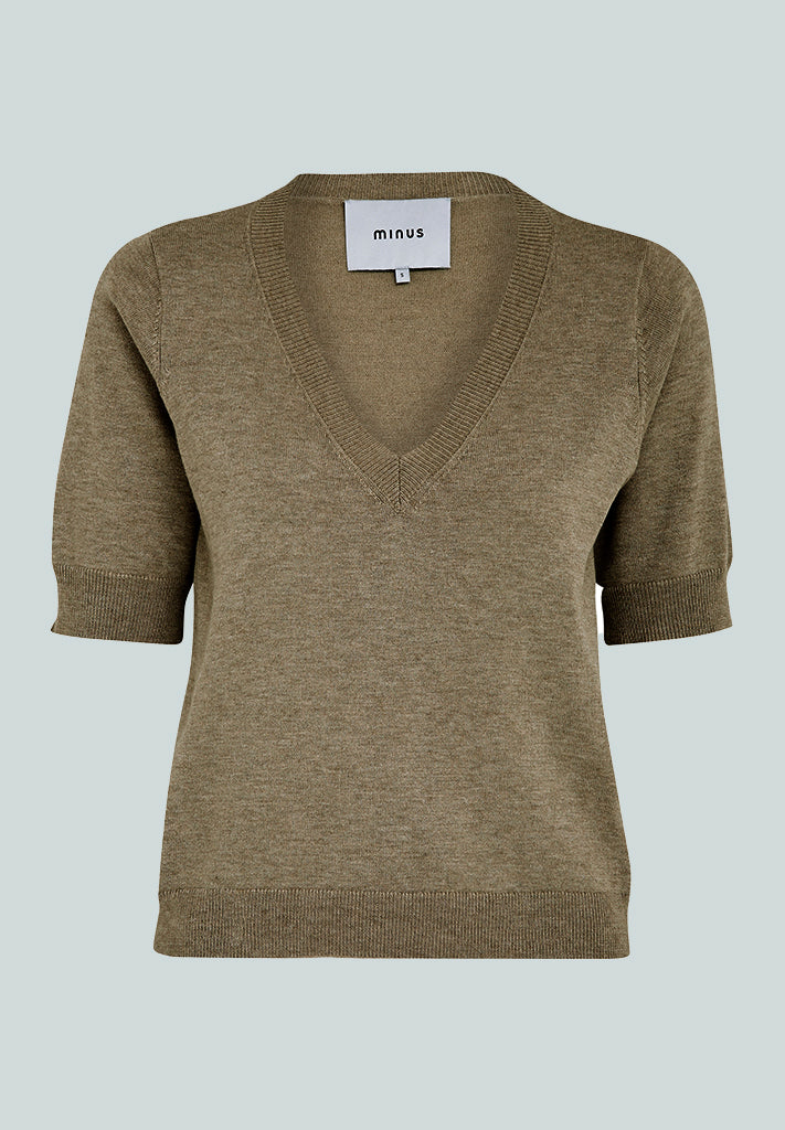 Minus MSMilla Knit T-Shirt T-Shirt 3819M Gothic Olive Melange