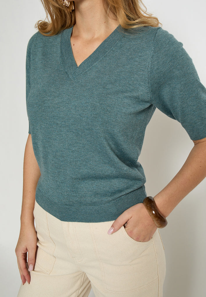 Minus MSMilla Knit T-Shirt T-Shirt 480M North Atlantic Mel.