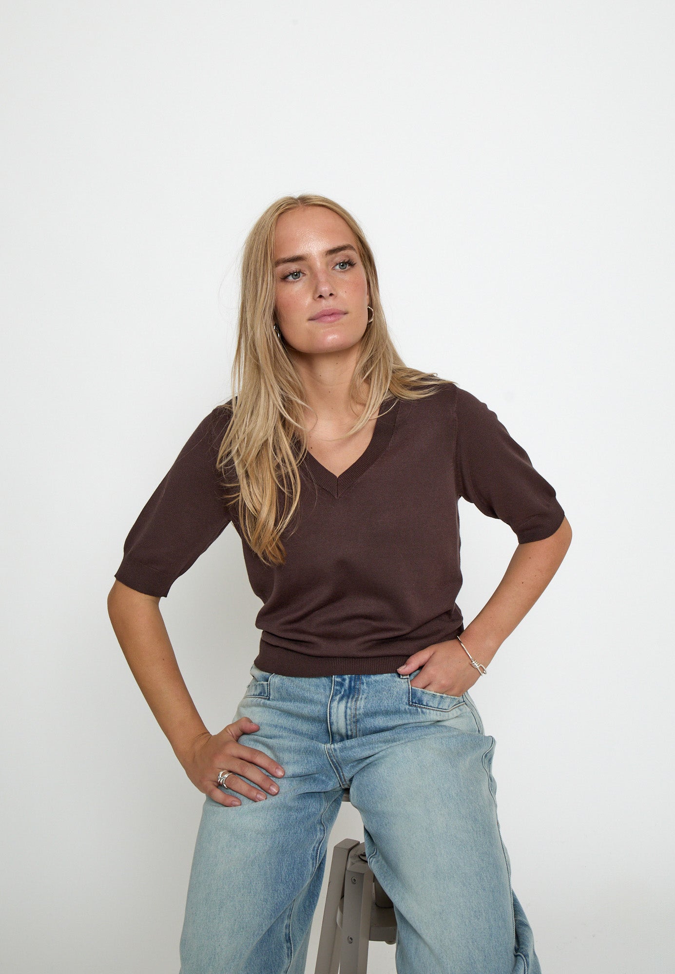 Minus MSMilla Knit T-Shirt T-Shirt 5618 Bracken Brown