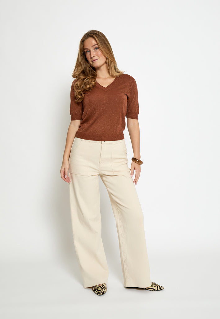 Minus MSMilla Metallic T-Shirt T-Shirt 3000MET Desert Sand Met.