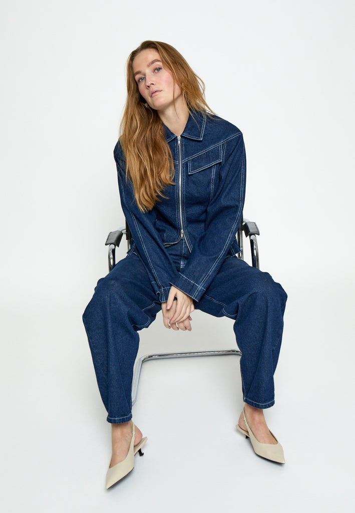 Minus MSMinea Denim Jacket Jacket 537 Dark Denim Blue