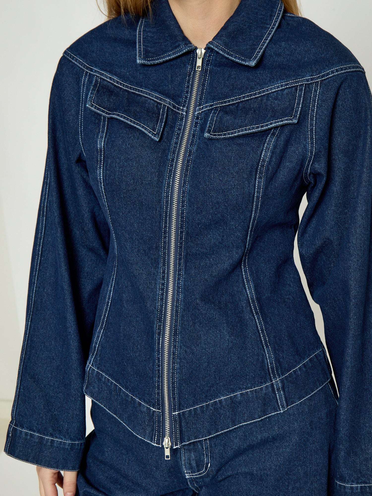 Minus MSMinea Denim Jacket Jacket 537 Dark Denim Blue
