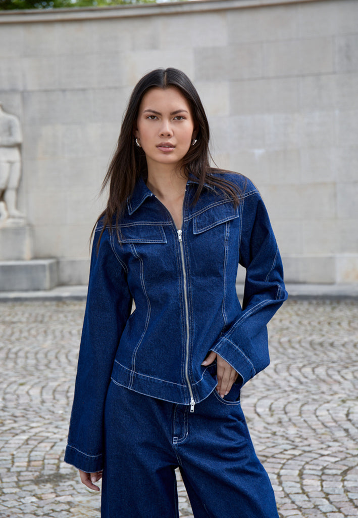Minus MSMinea Denim Jacket Jacket 537 Dark Denim Blue
