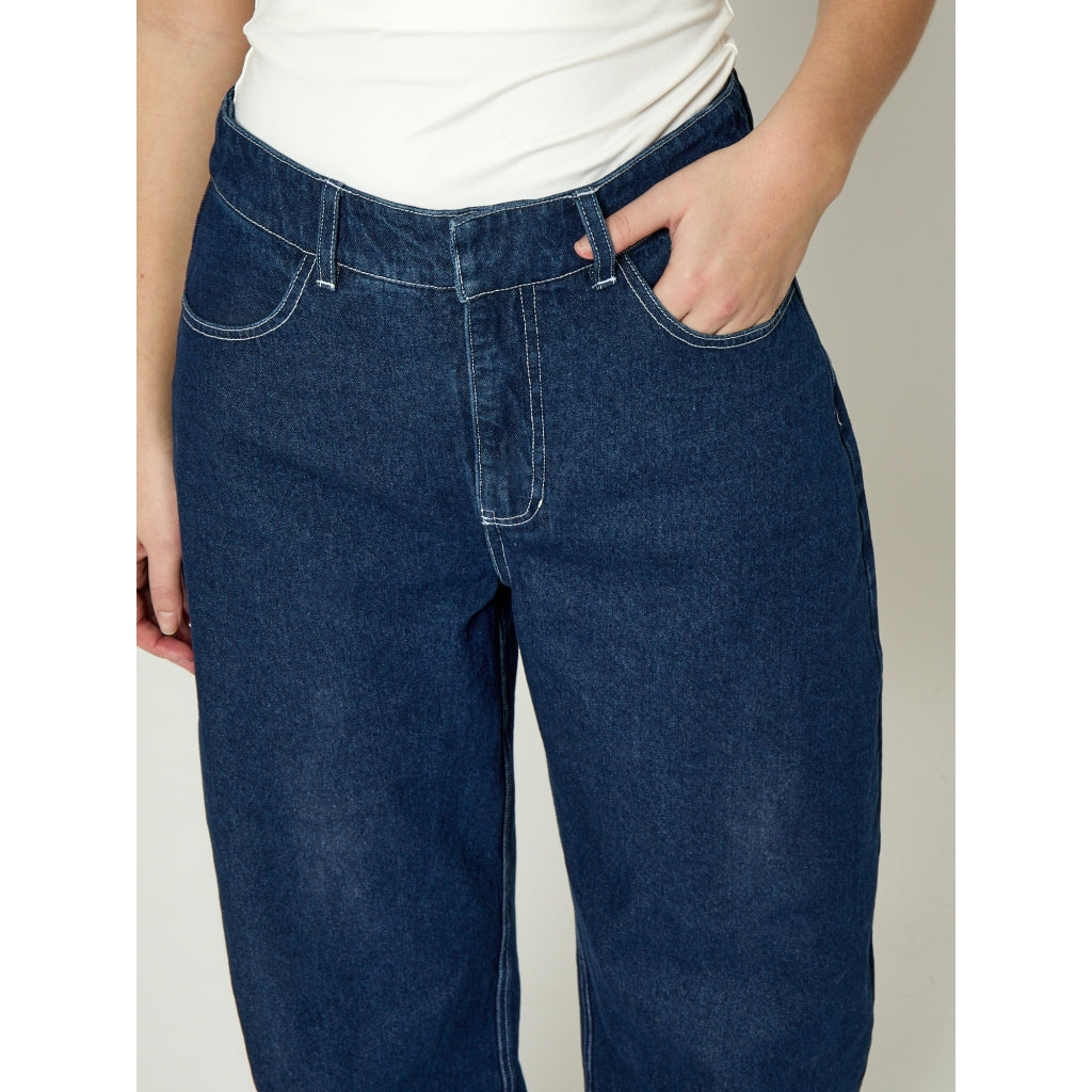 Minus MSMinea High Waist Jeans Jeans 537 Dark Denim Blue