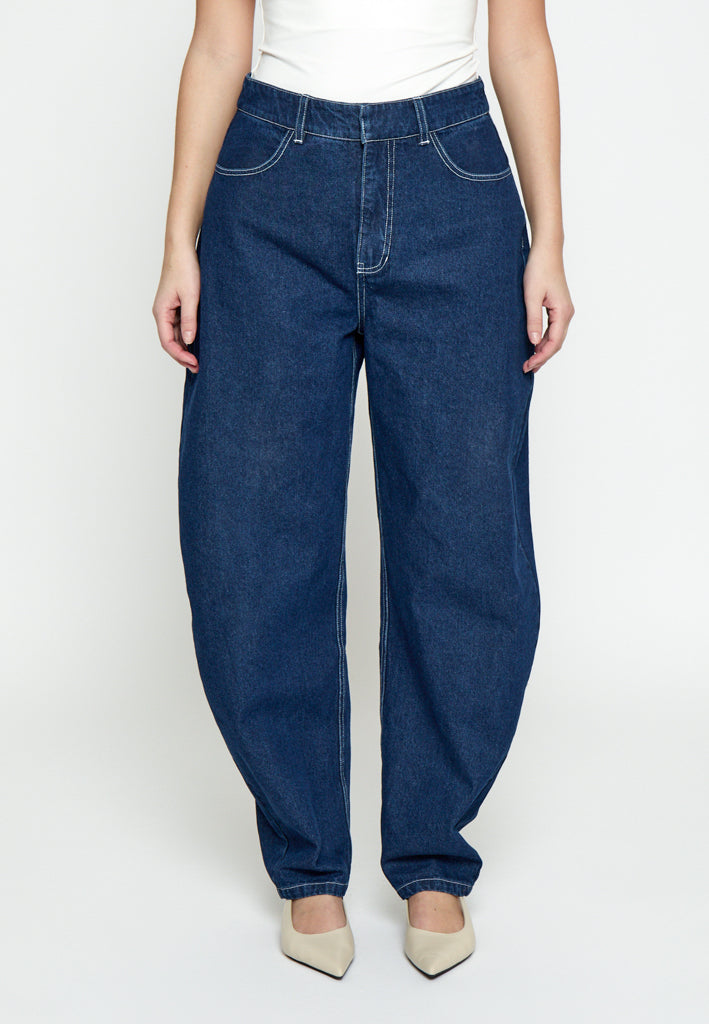 Minus MSMinea High Waist Jeans Jeans 537 Dark Denim Blue
