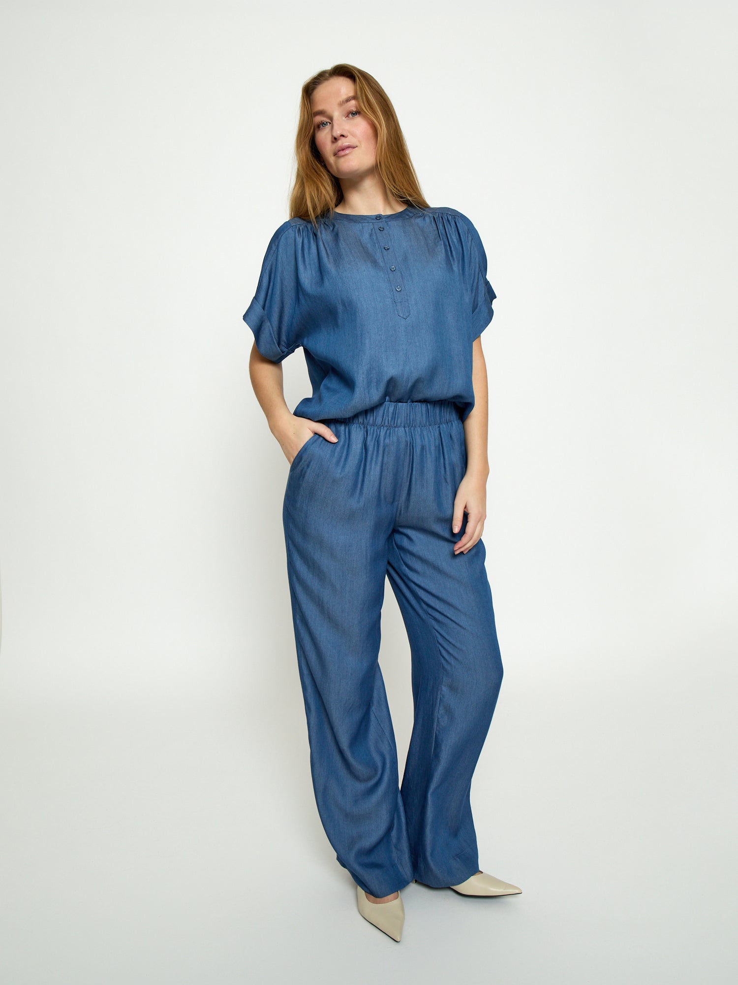 Minus MSMirja Blouse Blouse 9610P MID BLUE